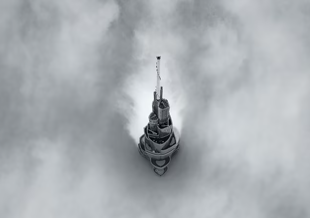 لقطة رائعة لأعلى برج خليفة تبلغ ارتفاعه 2723 قدمًا في دبى