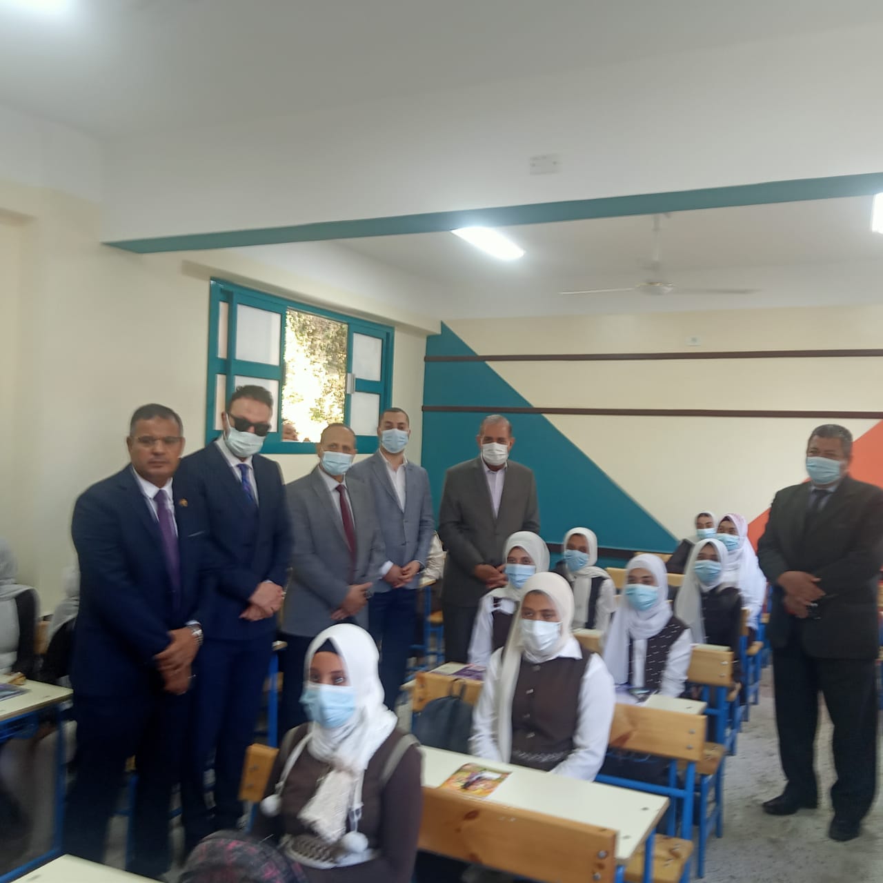 مشاركة المحافظ فى افتتاح  مدرسة ابشان الإعدادية ببيلا بكفر الشيخ