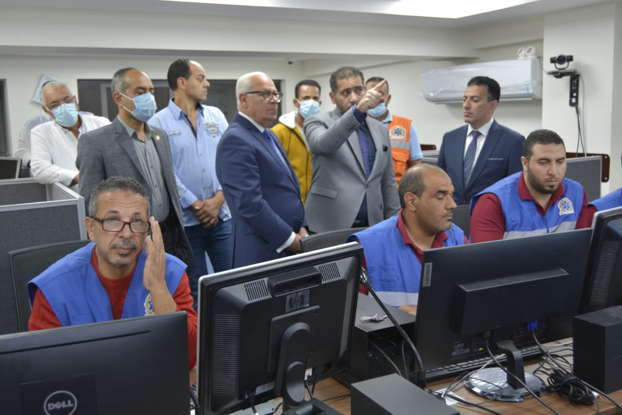 محافظ بورسعيد يشيد بمستوى تطوير ورفع كفاءة مبنى هيئة الاسعاف المصرية ببورسعيد