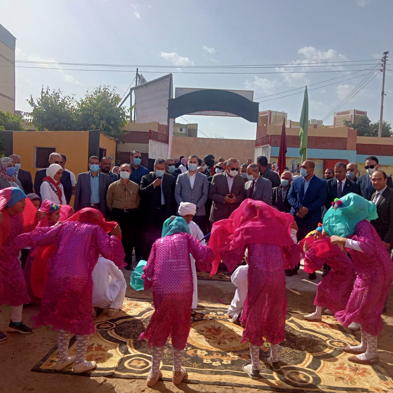 جانب من افتتاح مدرسة ابشان الإعدادية