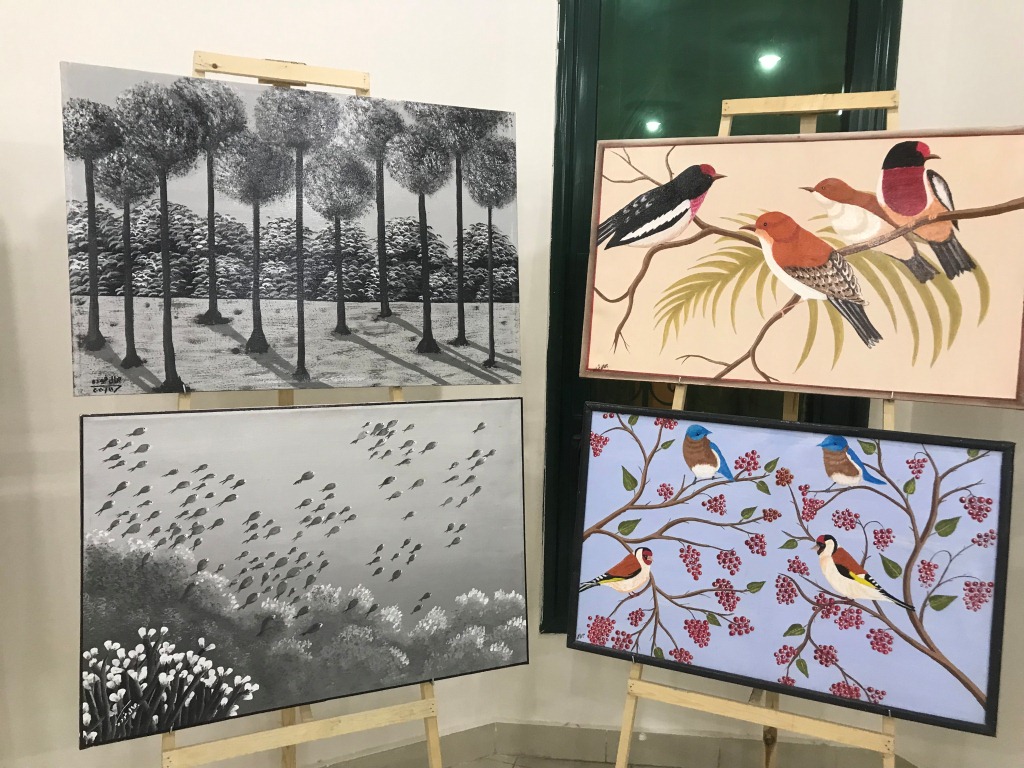 لوحات العصافير والاسماك