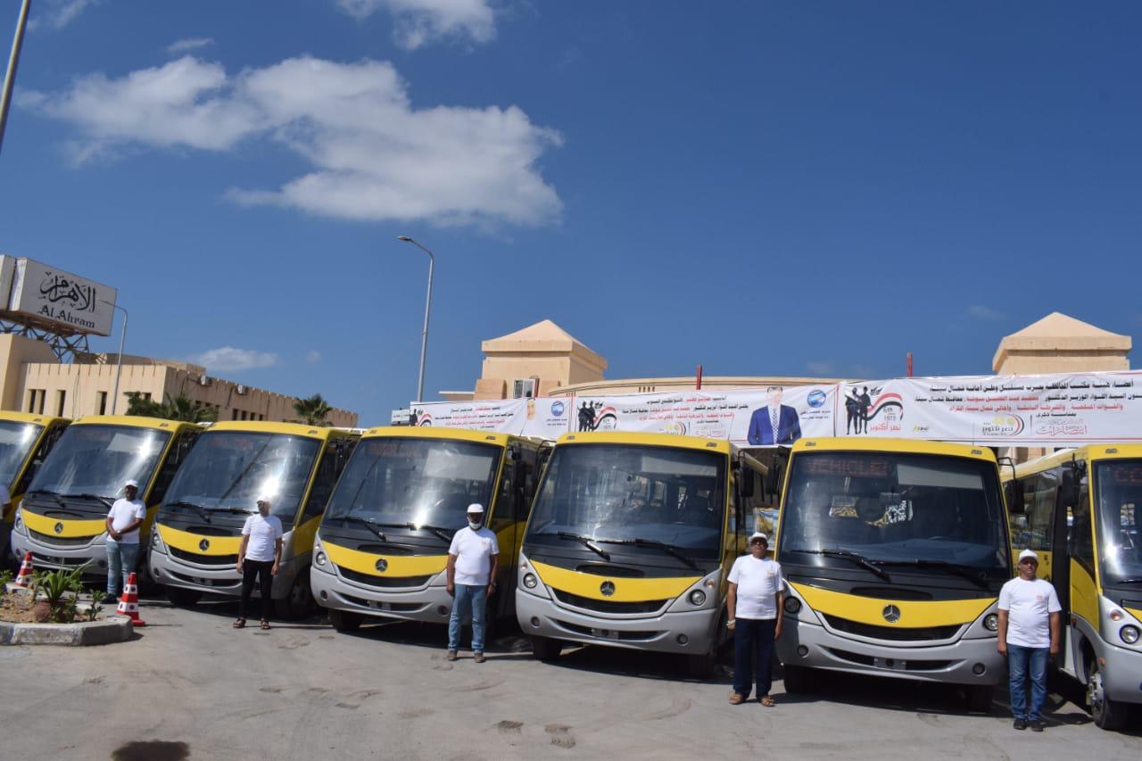 20 حافلة منحة أمريكية إلى محافظة شمال سيناء (5)