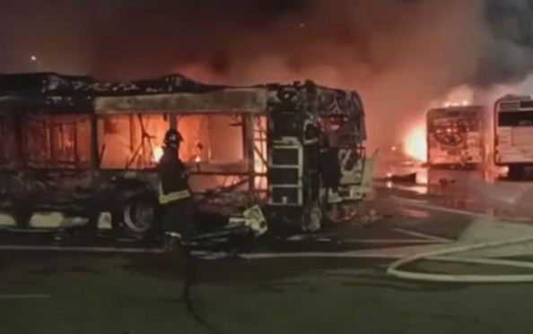 حريق الحافلات