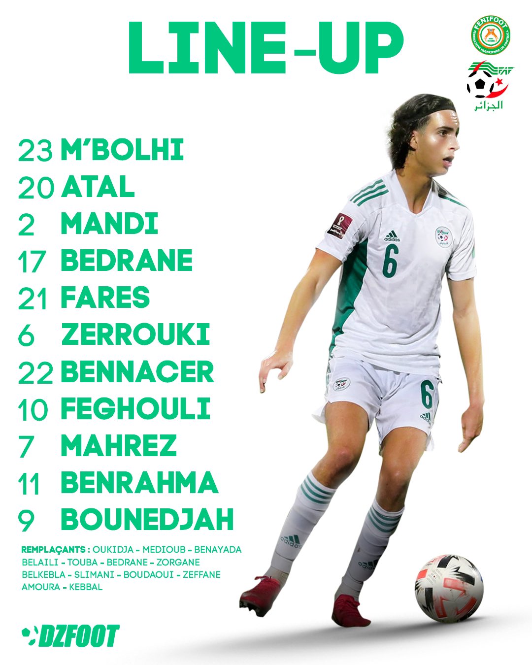 تشكيل منتخب الجزائر