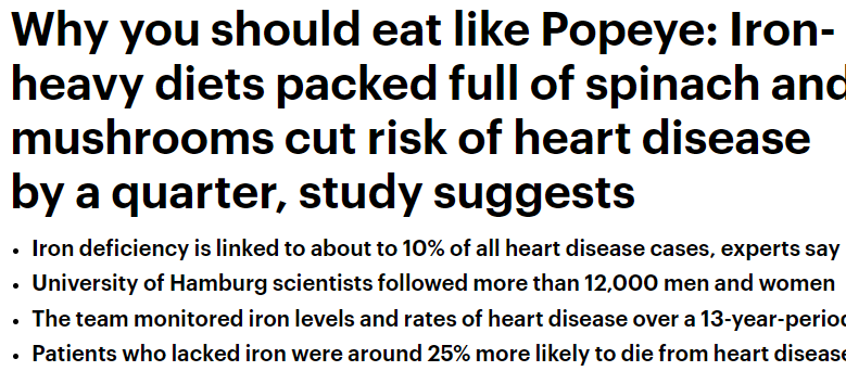 الطعام الغنى ابلحديد يحميك من امراض القلب