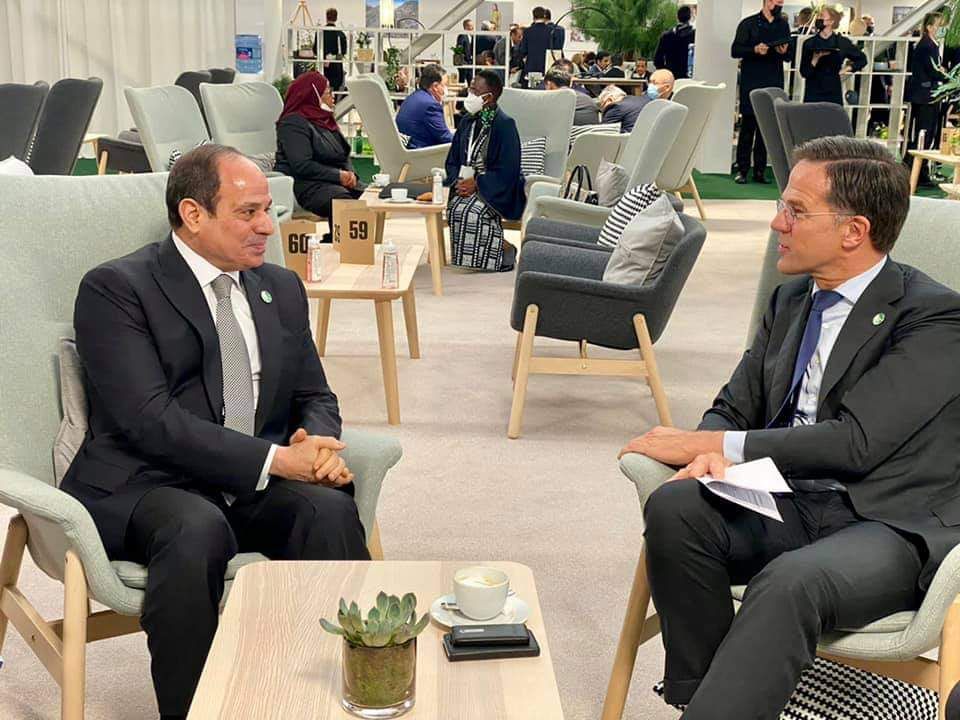 لقاء السيد الرئيس عبد الفتاح السيسي مع السيد مارك روته رئيس وزراء هولندا