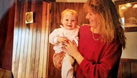 Megan when she was young with her mother
