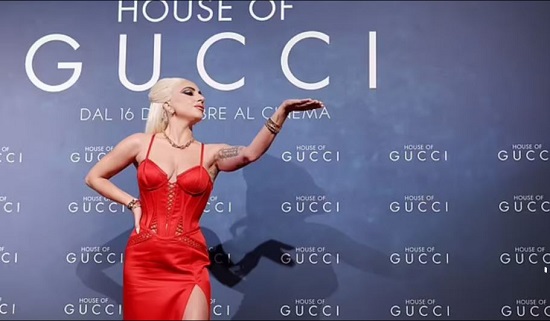 Lady Gaga in a Versace dress