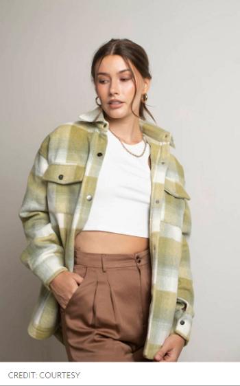 Checkered Shawkit with Crop Top