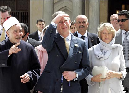 الأمير تشارلز وزوجته مع إمام الأزهر الشيخ محمد سيد طنطاوى