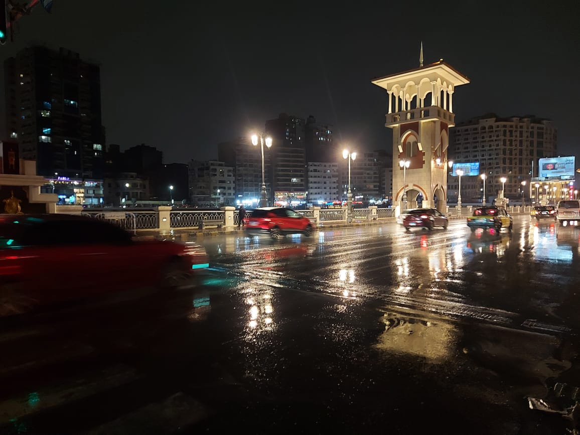 استمرار هطول الأمطار في الإسكندرية (7)