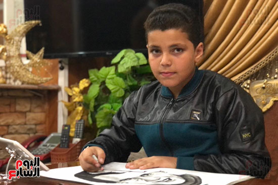 الطفل-محمد-رضا-أصغر-رسام-في-الدقهلية--(11)