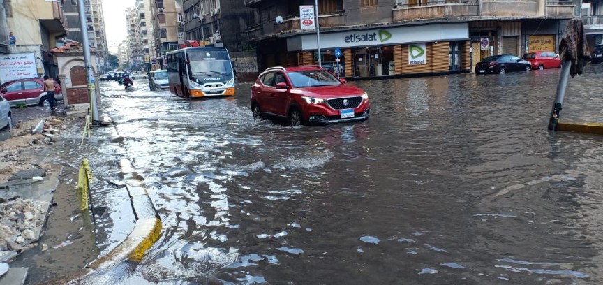 غرق سيارات الإسكندرية
