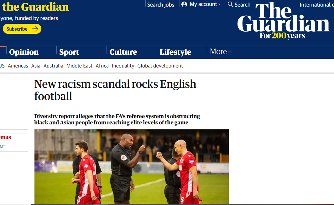 عنصرية كرة القدم الانجليزية