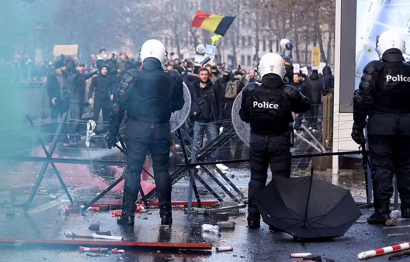 احتجاجات بروكسل