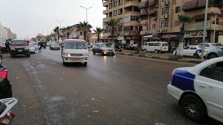 سقوط أمطار على محافظة بورسعيد