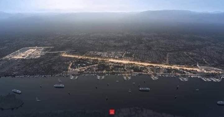 طريق الكباش يضيئ من السماء بين الكرنك ومعبد الأقصر