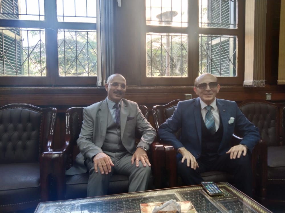 محمد صبحي وعميد كلية دار العلوم الدكتور عبد الراضي