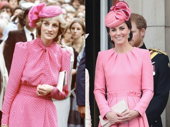 Diana and Kate in pink