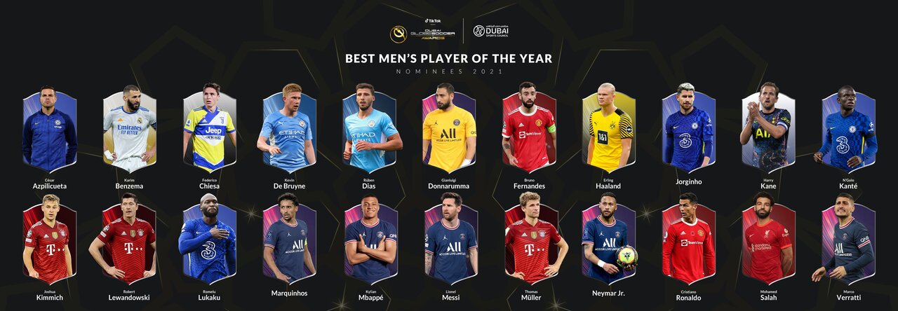 اللاعبين المرشحين لجائزة أفضل لاعب من جلوب سوكر 2021