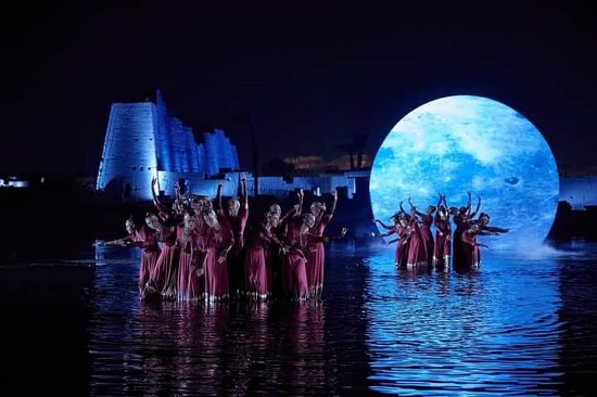 The sacred lake during the celebration