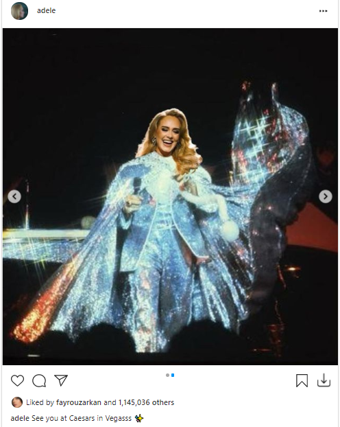 أديل فى اخر حفلة لها