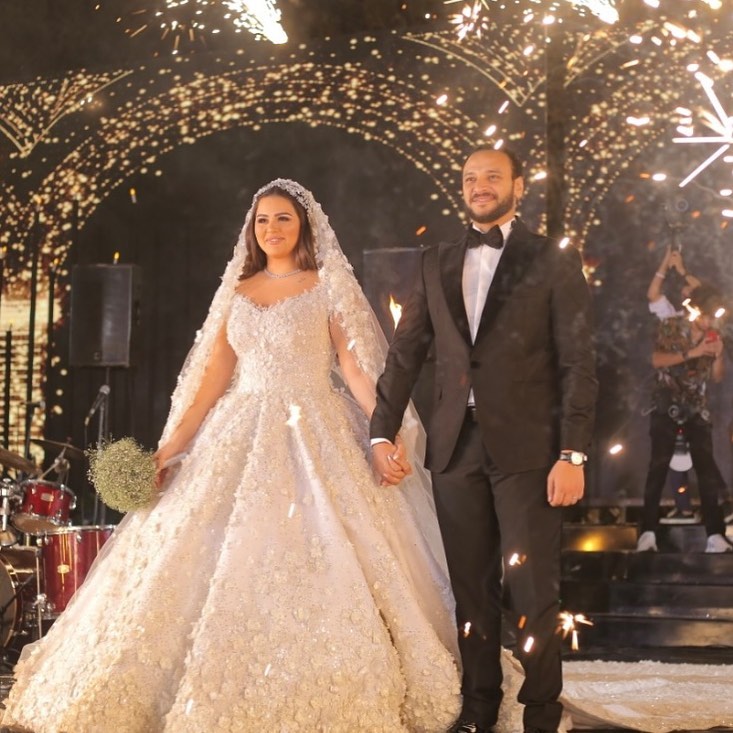 أحمد مهنادى من حفل زفافهما