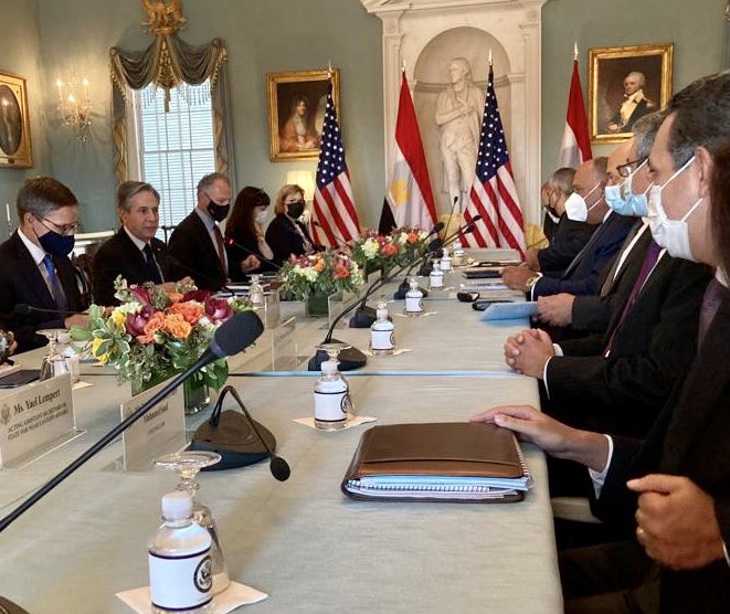 شكرى وبلينكن في اجتماع الحوار الاستراتيجي بين مصر وأمريكا