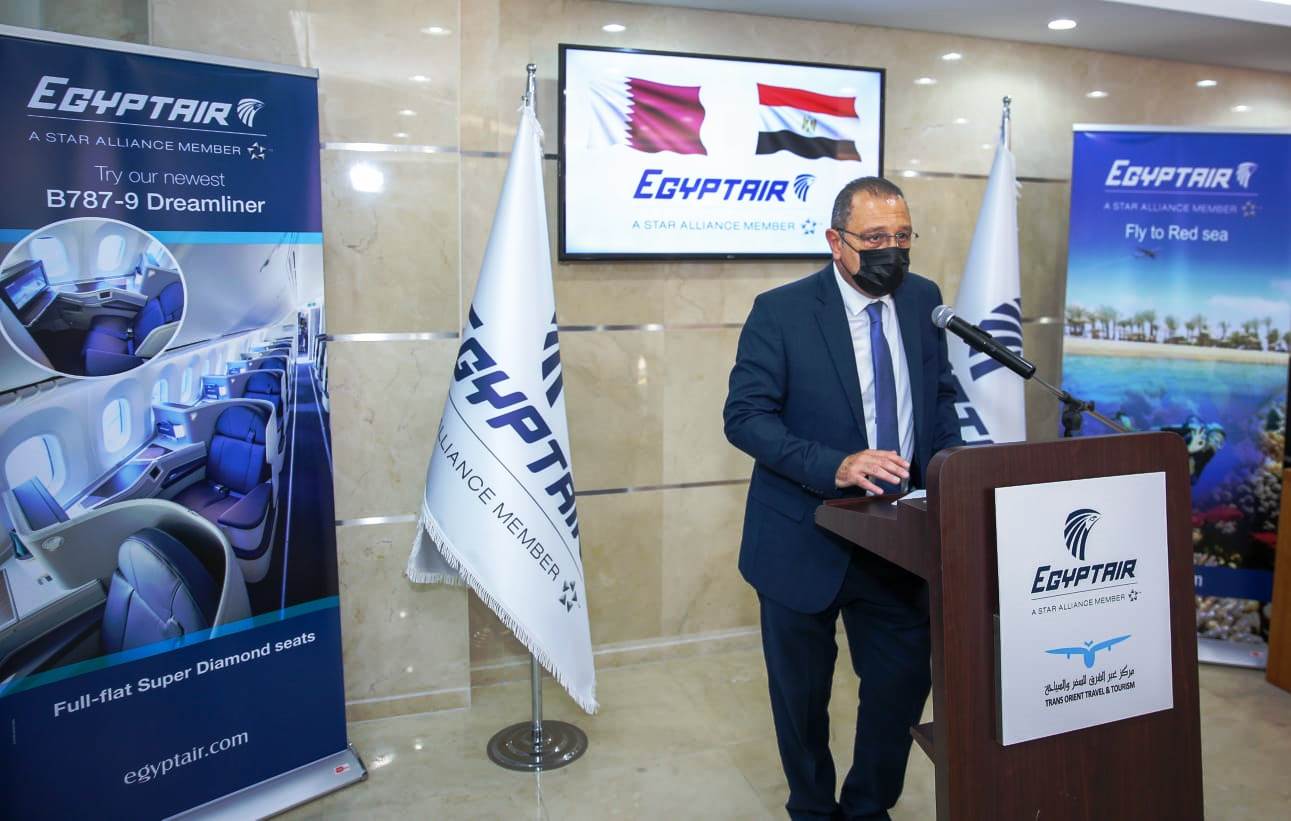 افتتاح مكتب مصر للطيران الجديد بالعاصمة القطرية الدوحة (2)