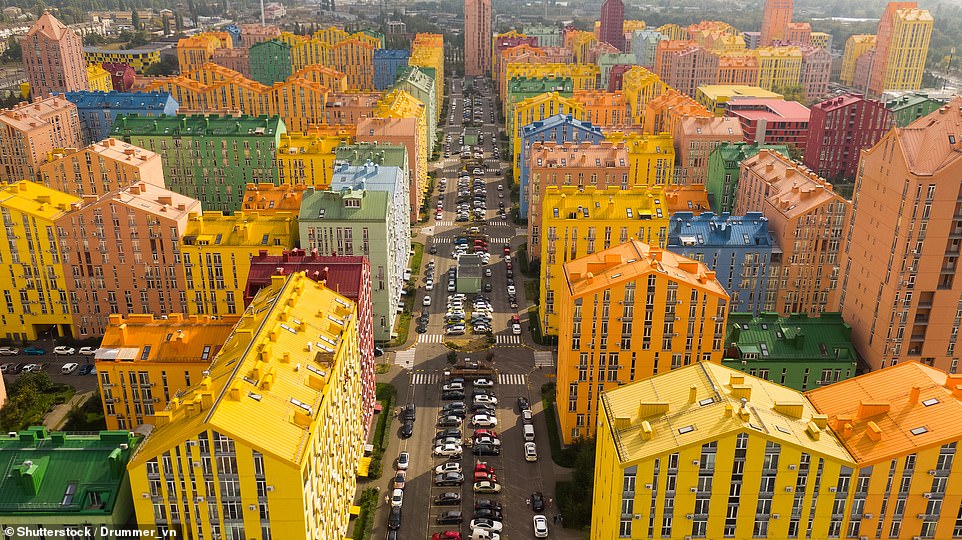 City design in distinctive colors