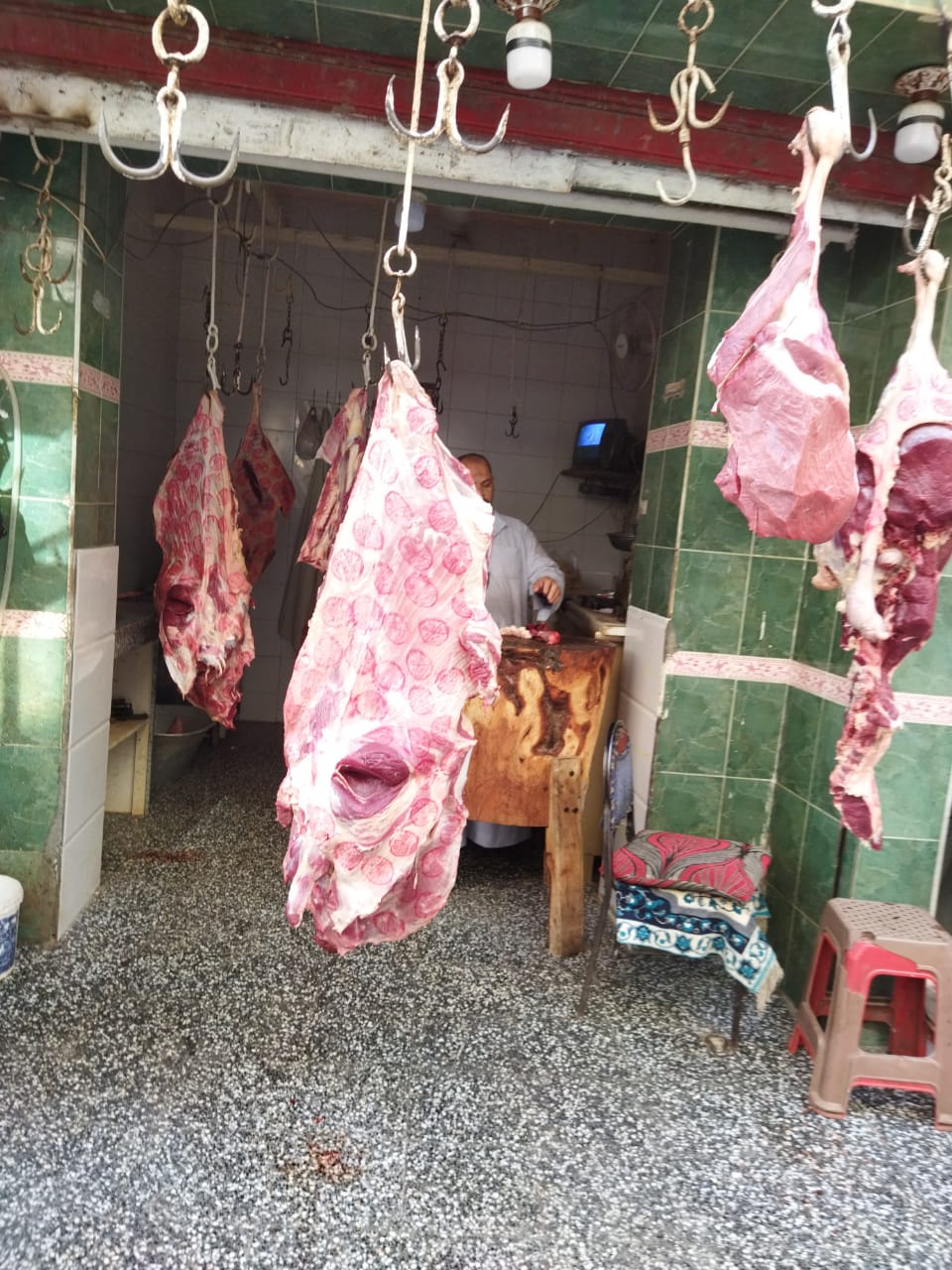 حملة تفتيشية على محلات الجزارة لفحص اللحوم (6)