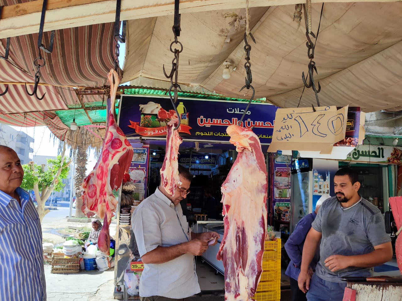 حملة تفتيشية على محلات الجزارة لفحص اللحوم (7)