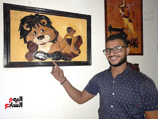 الطالب-محمد-خالد-ولوحته-الفنية