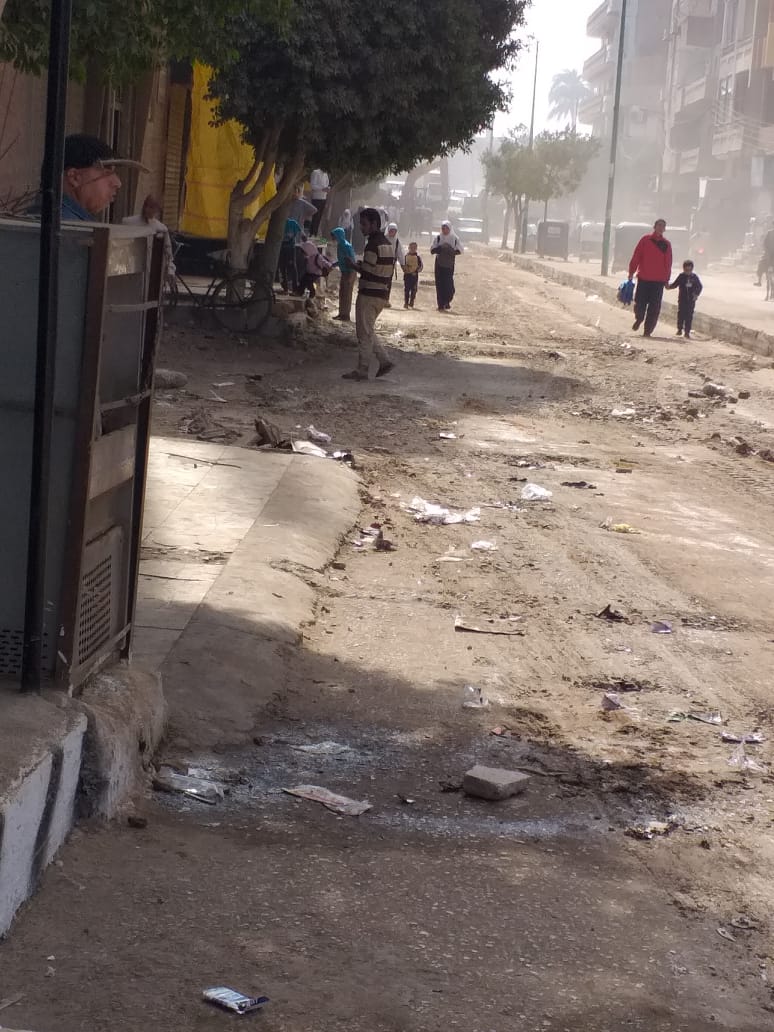 رصف شوارع مدينة منفلوط بأسيوط