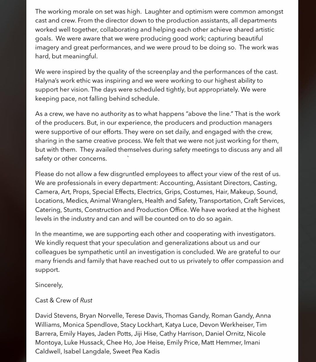 بيان فريق عمل فيلم راست (1)