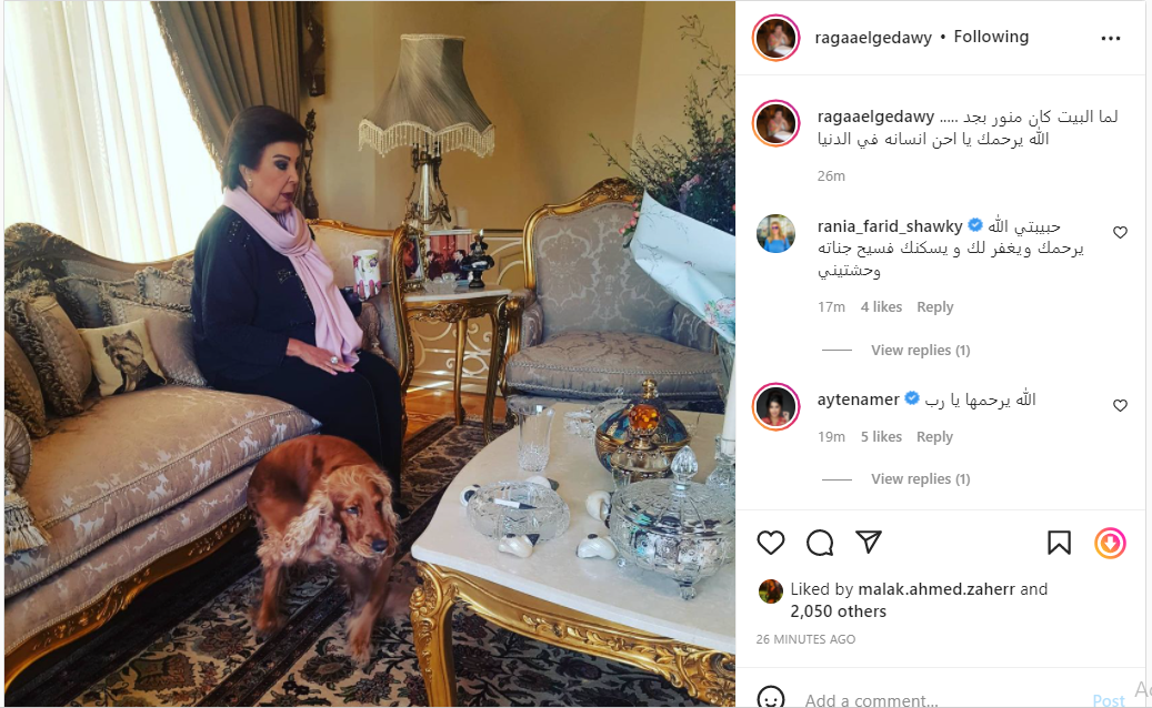 حساب رجاء الجداوى على انستجرام