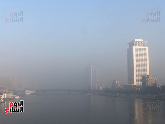 شبورة مائية تغطى صباح القاهرة وتحجب الرؤية  (2)