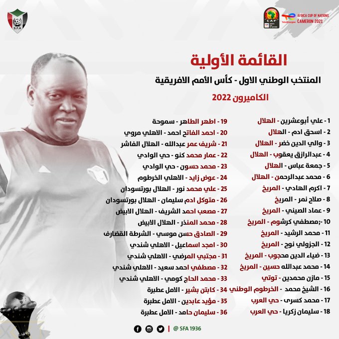 قائمة منتخب السودان