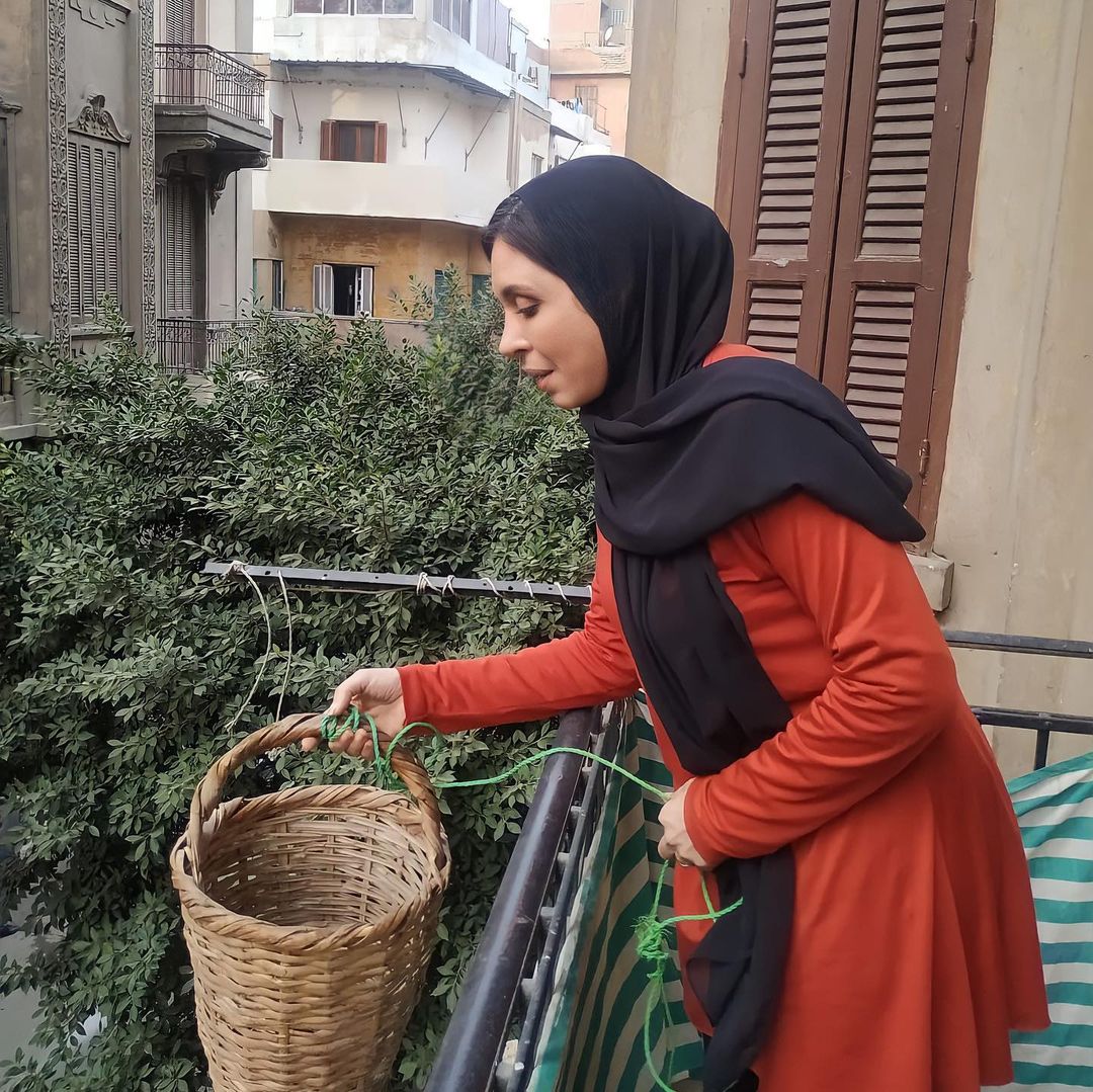 دينا فى كواليس مسلسل نقل عام