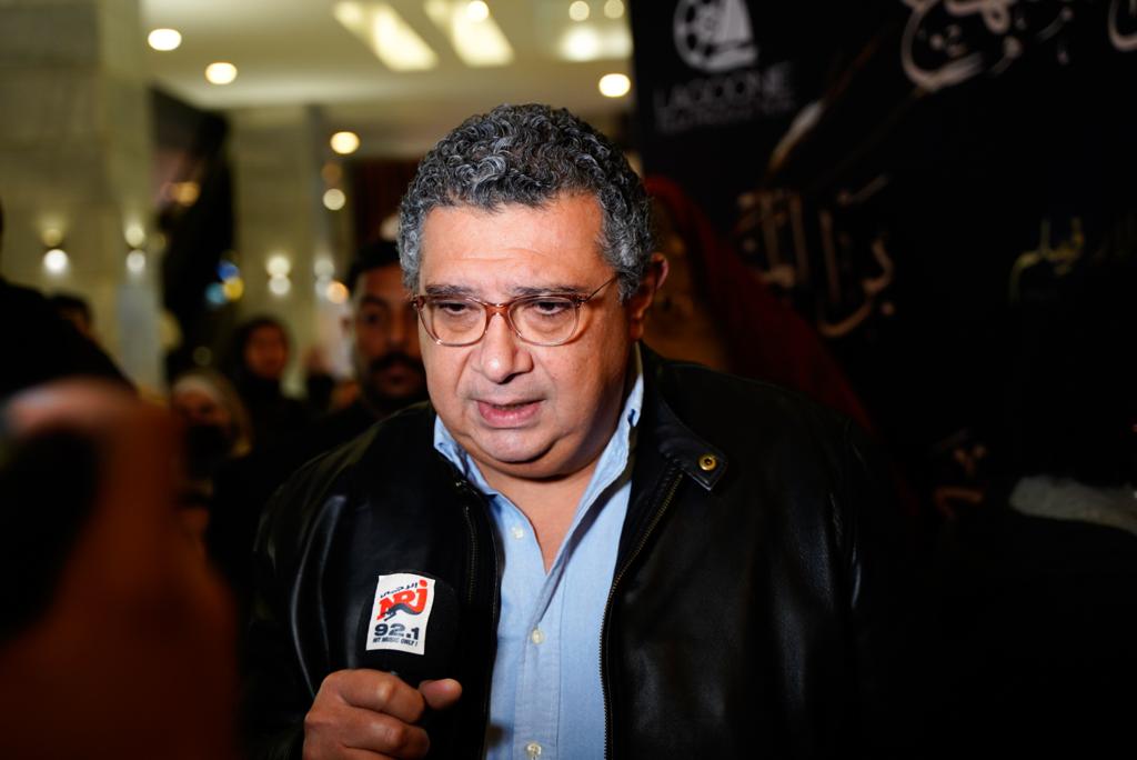 ماجد الكدوانى وعمرو سلامة يحتفلون بعرض فيلم برا المنهج وحضور أكرم حسنى (2)