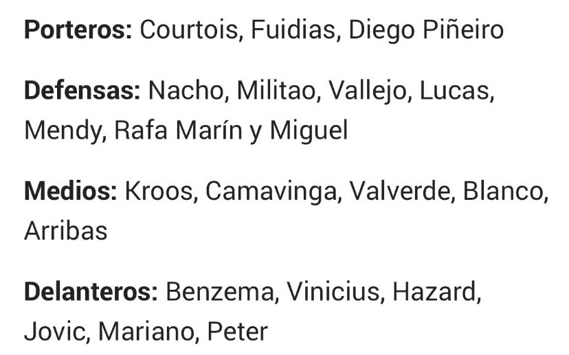 قائمة ريال مدريد قائمة ريال مدريد