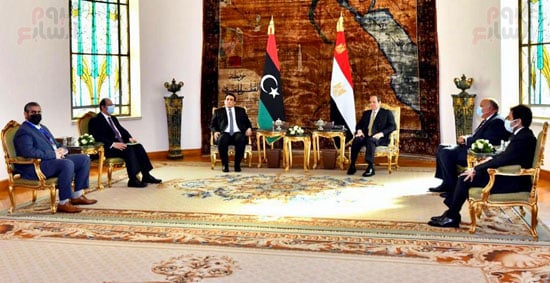 الرئيس السيسى و محمد المنفي، رئيس المجلس الرئاسي الليبي (4)