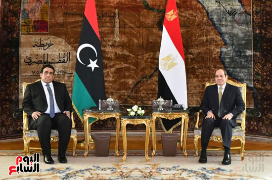 الرئيس السيسى و محمد المنفي، رئيس المجلس الرئاسي الليبي (2)