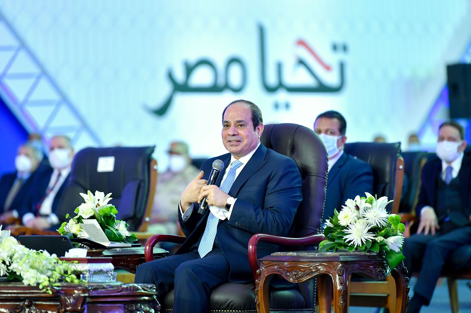 جانب من كلمة الرئيس السيسى خلال افتتاح مشروعات قومية بالصعيد