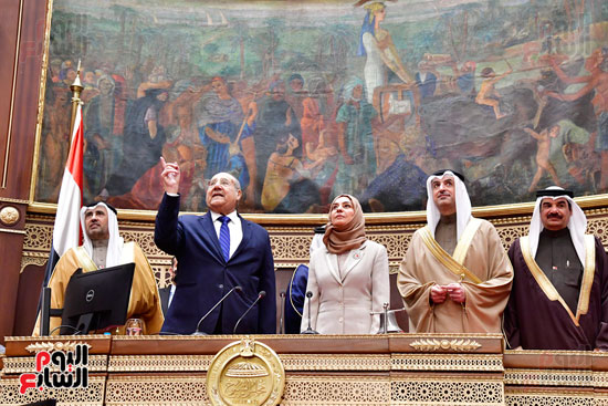 لقاء المستشار عبد الوهاب عبد الرزاق رئيس مجلس الشيوخ مع السيدة (5)