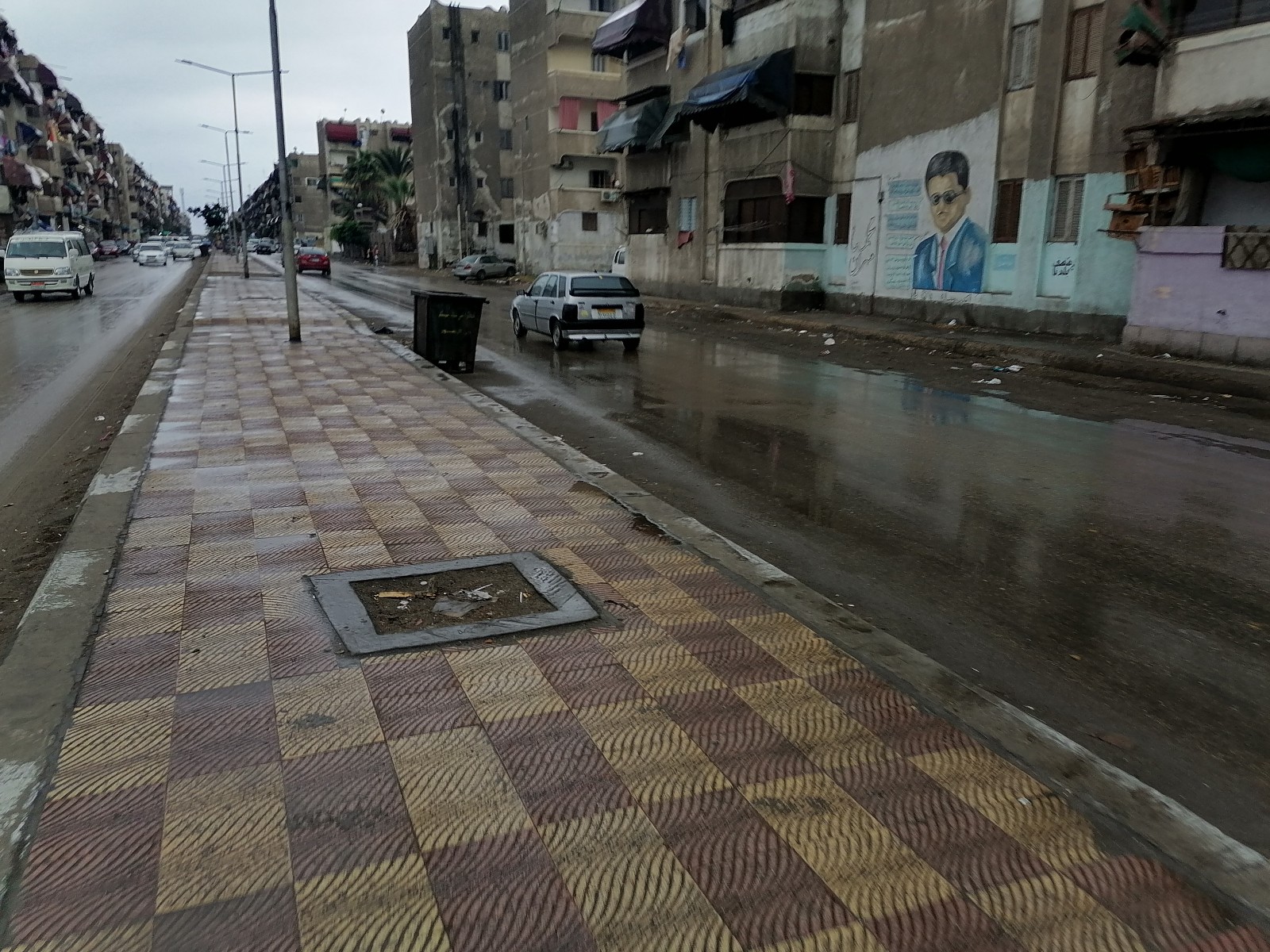 جانب من سقوط الأمطار ببورسعيد اليوم