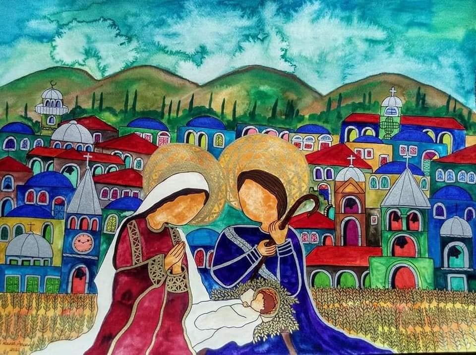 لوحات فلسطينية عن المسيح (1)