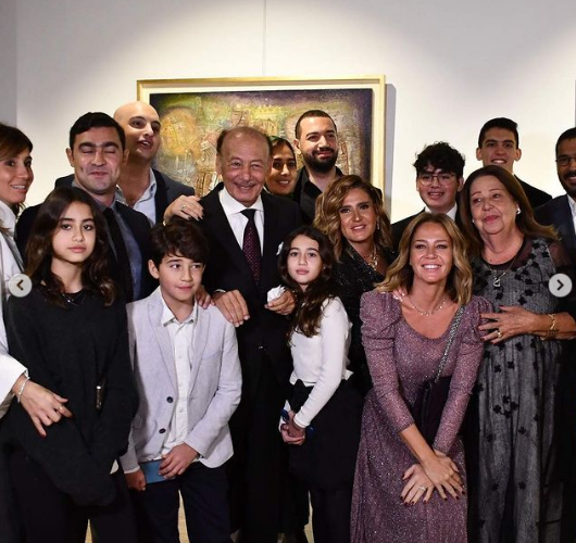 هنا شيحة برفقة عائلتها