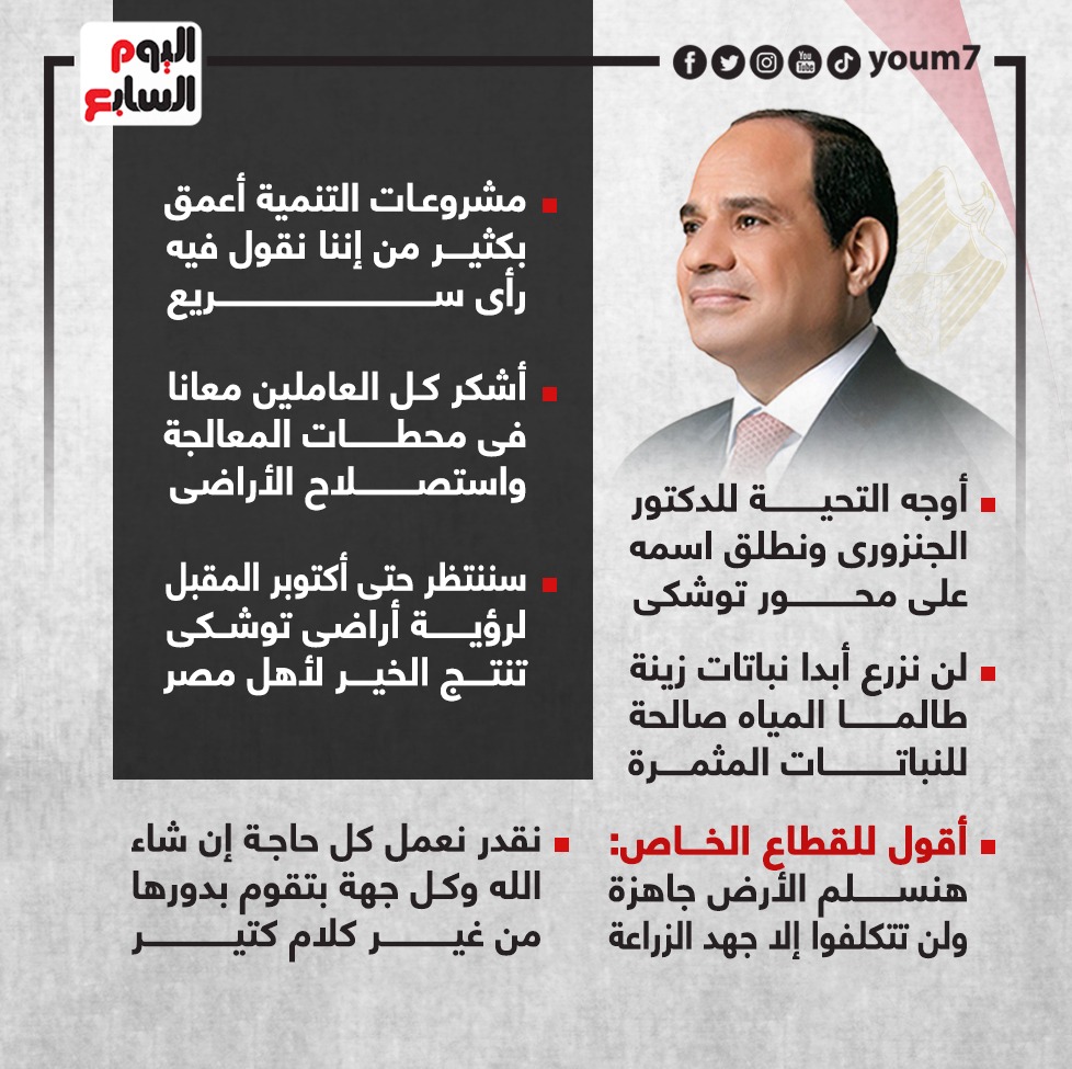 الرئيس يرفع لواء التنمية فى كل شبر من مصر