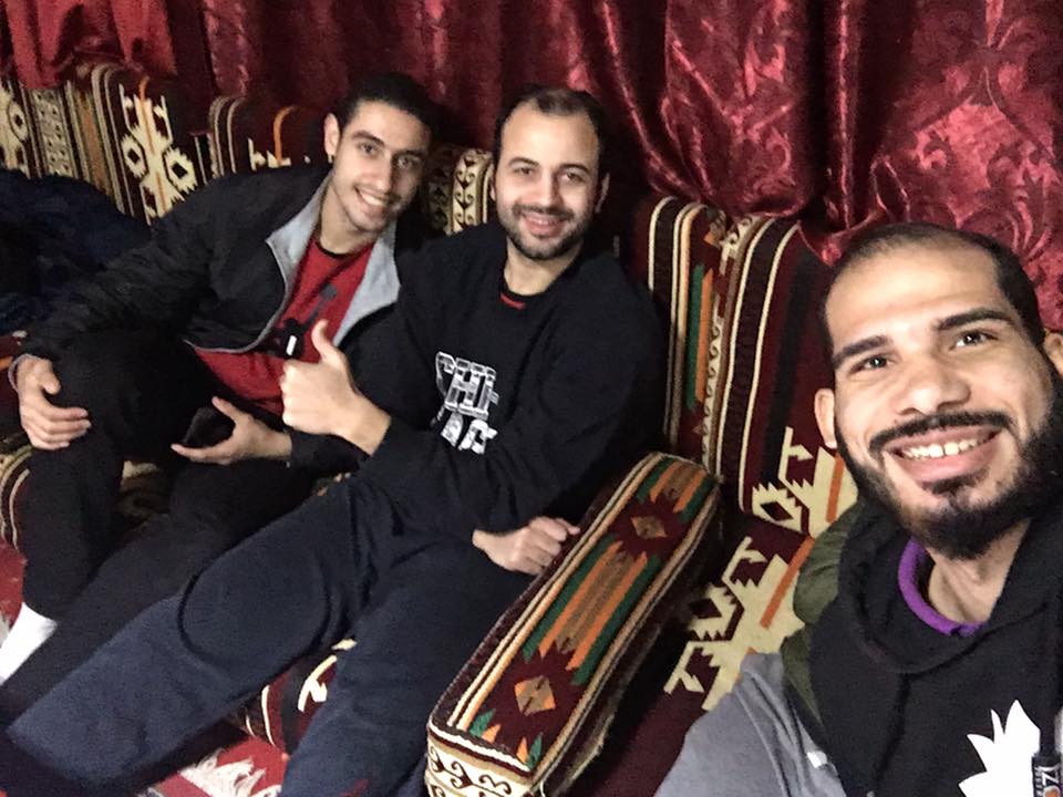 ابو النصر مع لاعبى الفريق